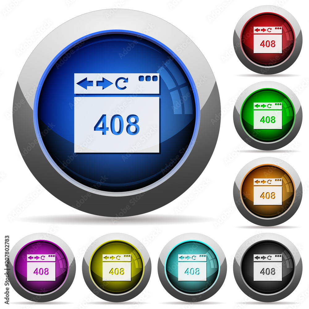 Browser 408 request timeout round glossy buttons Browser 408 request timeout round glossy buttons