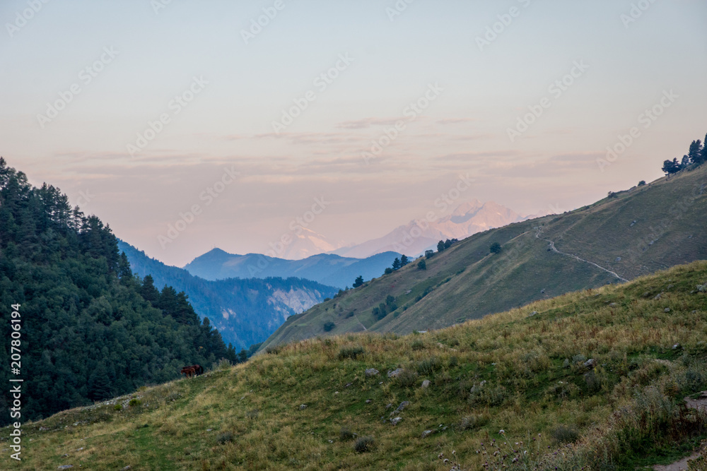 Naklejka premium Scenic mountains in Svaneti, Georgia