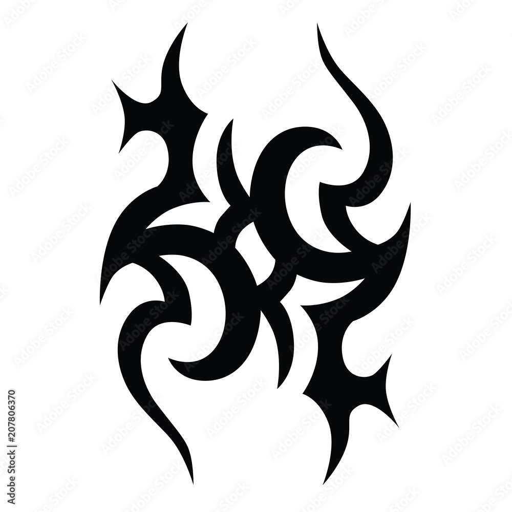 Tattoo Tribal Vector Design Sketch Stock Vector  Illustration of flame  designer 118316166