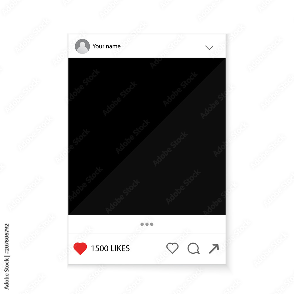 Creative vector illustration of social media photo prop frame isolated on background. Art design mockup. Abstract concept graphic element for your post Creative vector illustration of social media photo prop frame isolated on background. Art design mockup. Abstract concept graphic element for your post