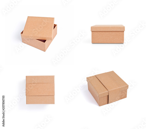 Set of cardboard boxes for packaging © fontgraf