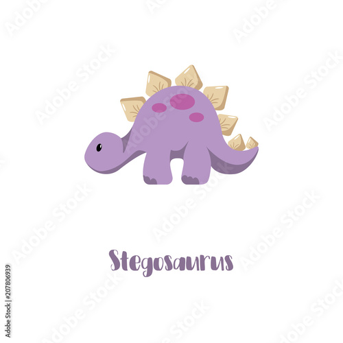 Dinosaur icons in flat style for designing dino party, children holiday, dinosaurus related materials
