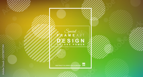 Cover or Flyer layout with Geometric colorful background with high saturated gradients