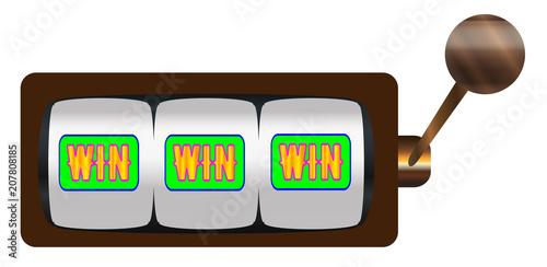 Fruit Machine 3 Wins With Handle And Knob
