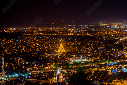 Tbilisi from above at night, Georgia