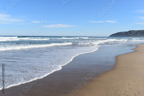 Beautiful beach in Wilderness on a sunny summer day in South Africa