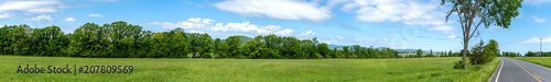 Panoramic view of a land in summer in Adirondacks NY 
