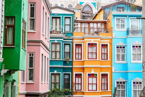 Photography Old Houses in Fener District, Istanbul, Turkey