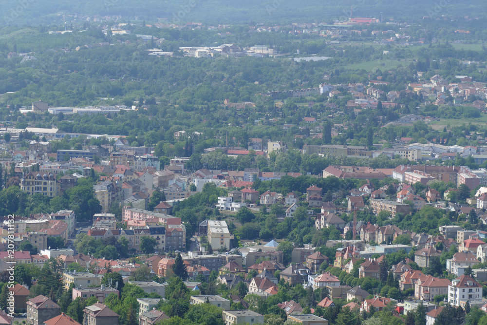 Fototapeta premium europejski zielony widok na miasto