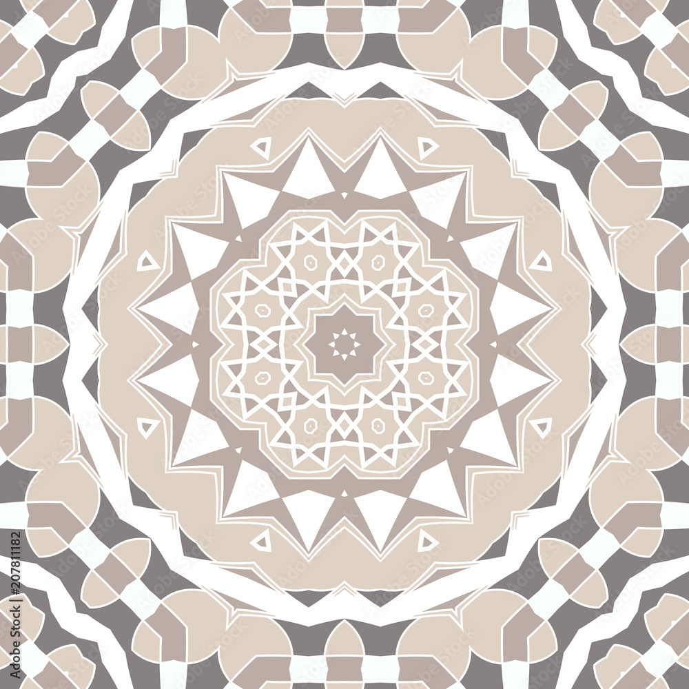 Oriental seamless geometric fabric pattern. Greco Roman ornament. Ornamental background, texture, tiled. Floral elements, mandala decor. Arabic, Islamic, moroccan, asian, indian native african motifs. Oriental seamless geometric fabric pattern. Greco Roman ornament. Ornamental background, texture, tiled. Floral elements, mandala decor. Arabic, Islamic, moroccan, asian, indian native african motifs.
