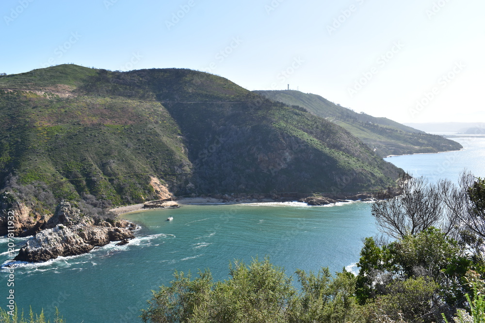 Beautiful nature at famous Knysna Heads in Knysna in South Africa
