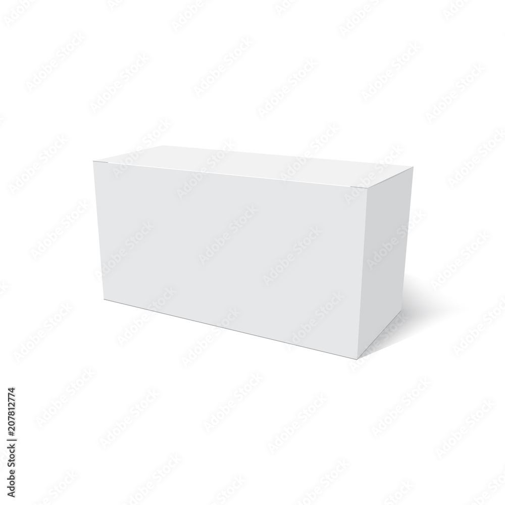 Blank paper or cardboard box template. Vector illustration. Blank paper or cardboard box template. Vector illustration.