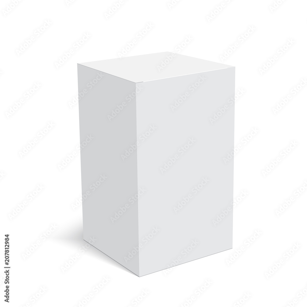 Blank paper or cardboard box template. Vector illustration. Blank paper or cardboard box template. Vector illustration.