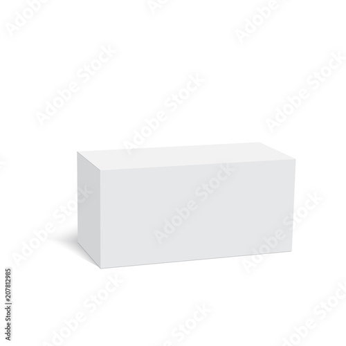 Blank paper or cardboard box template. Vector illustration. © Azad Mammedli