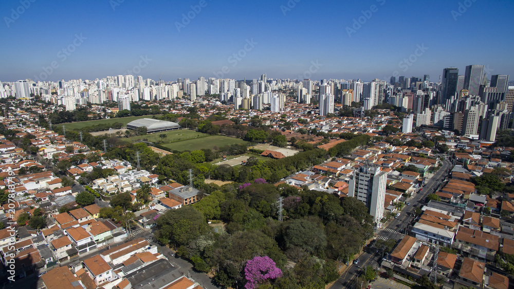 Fototapeta premium Aerial view of the city of Sao Paulo Brazil 