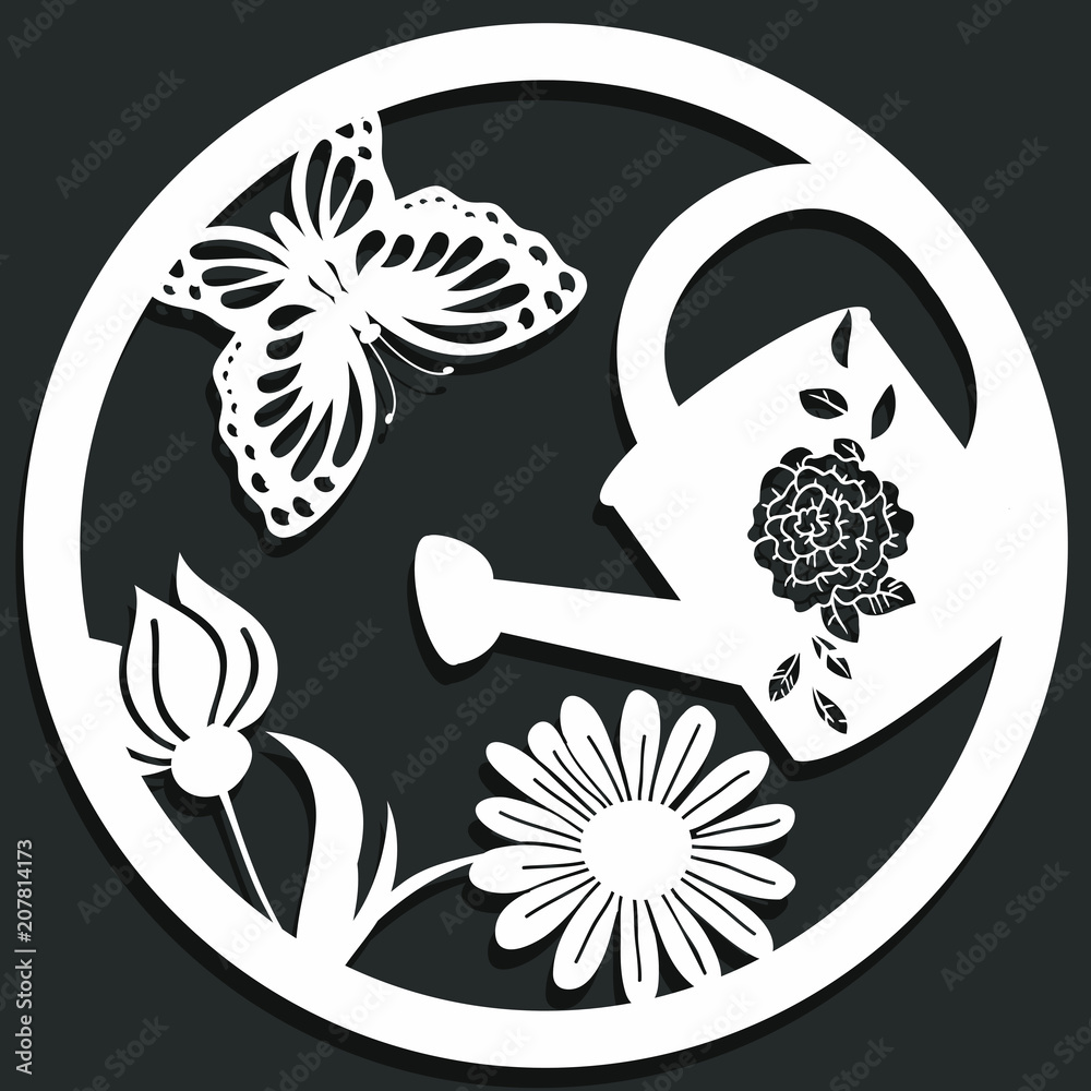 Gartenelemente im Kreis