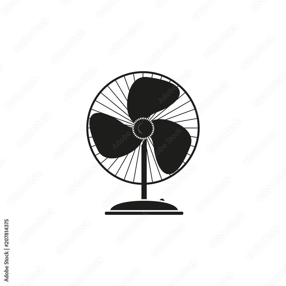 Fan electronic of black icon