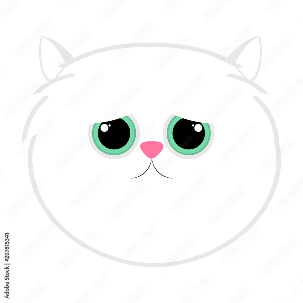 Isolated cute cat avatar Isolated cute cat avatar