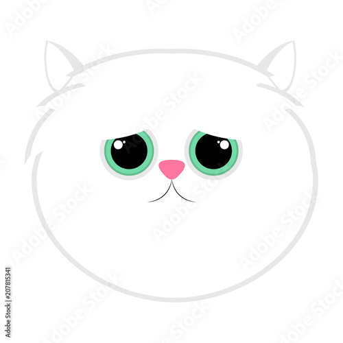 Isolated cute cat avatar