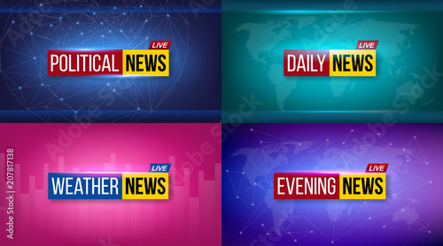 Creative vector illustration of breaking news background. World, sports, weather, financial, political, culture, science, morning, night, daily, evening, economy, music, election, special tv show