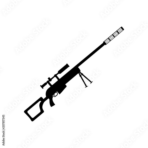 Modern rifle icon. Illustration