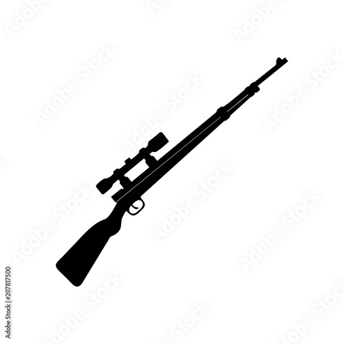 Modern rifle icon. Illustration