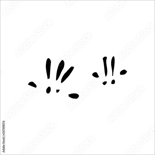 Mouse footprints icon. Vector Illustration