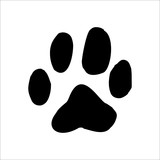 Cougar footprints icon. Vector Illustration