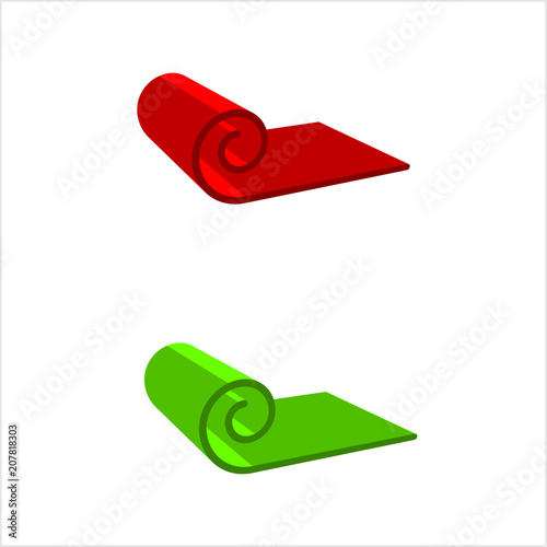 Roll Icon, Mat, Rug, Carpet Or Paper Roll Icon Of Anything,