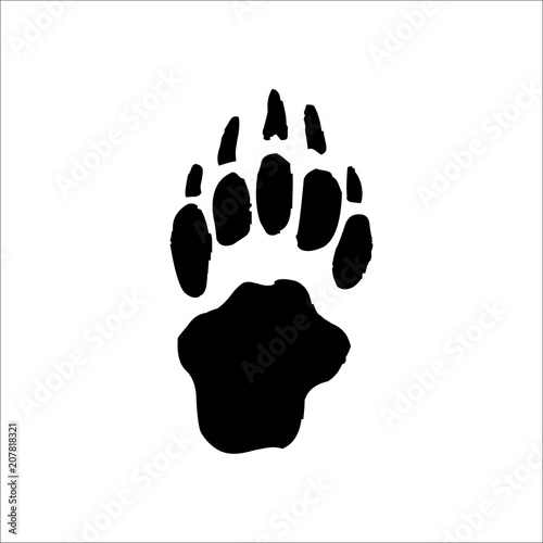 Badger footprints icon. Vector Illustration