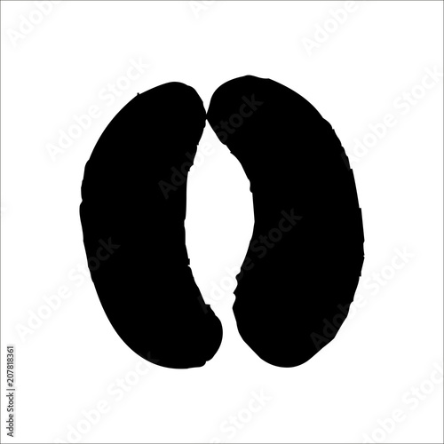 Muskox footprints icon. Vector Illustration