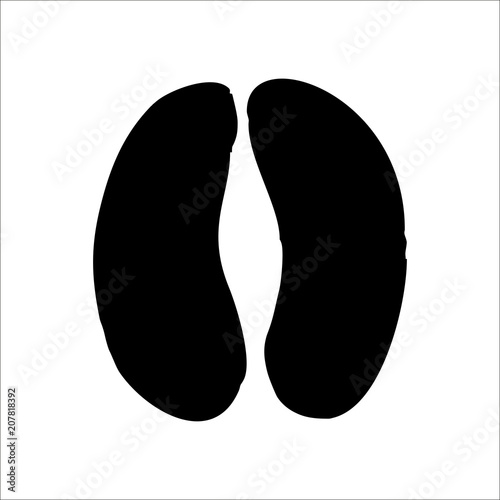 Bison footprints icon. Vector Illustration