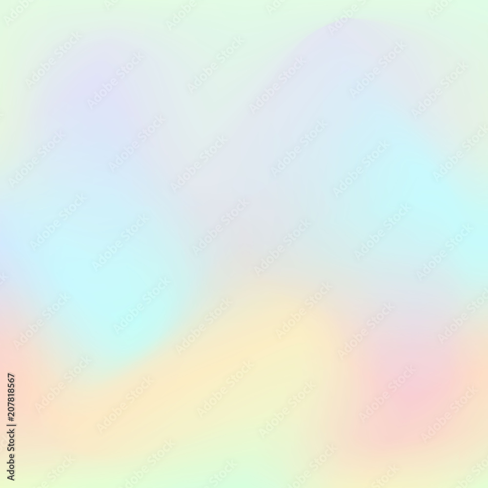 Obraz premium Creative vector illustration of trendy pastel holographic background set. Art design for cover, brochure, poster, business flyer, wedding invitation template. Abstract concept graphic element