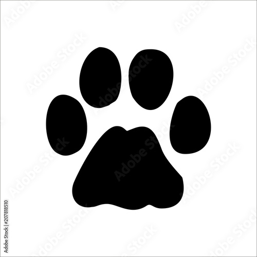 Bobcat footprints icon. Vector Illustration