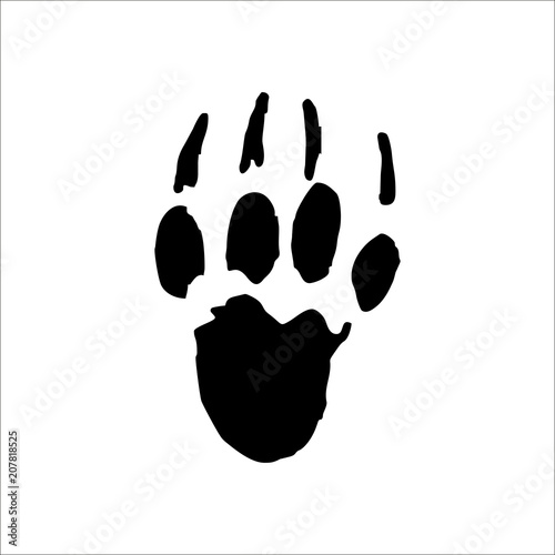 Porcupine footprints icon. Vector Illustration