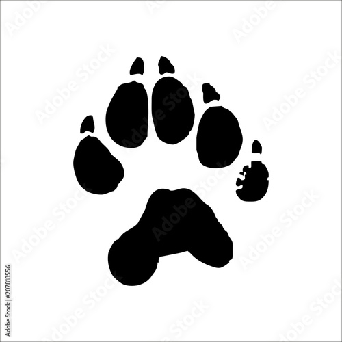 Wolverine footprints icon. Vector Illustration