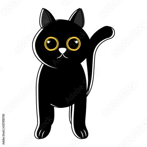 Cute cat icon sketch © lar01joka