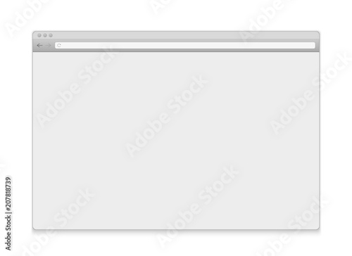Creative vector illustration of open internet browser isolated on background. Art design window, frame search template. Abstract concept graphic blank web page element for pc, tablet and mobile phone