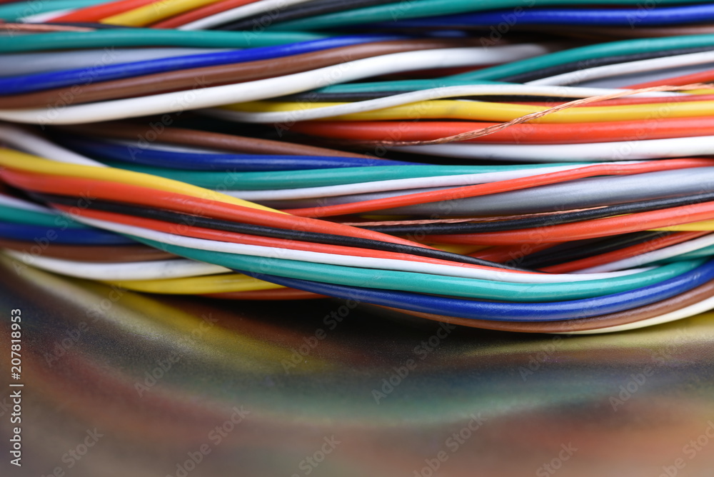 Colorful electrical cables