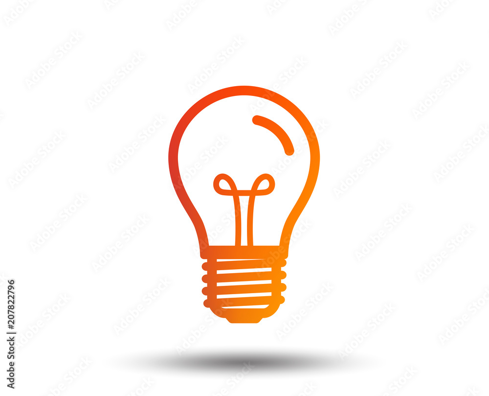 Light bulb icon. Lamp E27 screw socket symbol. Illumination sign. Blurred gradient design element. Vivid graphic flat icon. Vector Light bulb icon. Lamp E27 screw socket symbol. Illumination sign. Blurred gradient design element. Vivid graphic flat icon. Vector