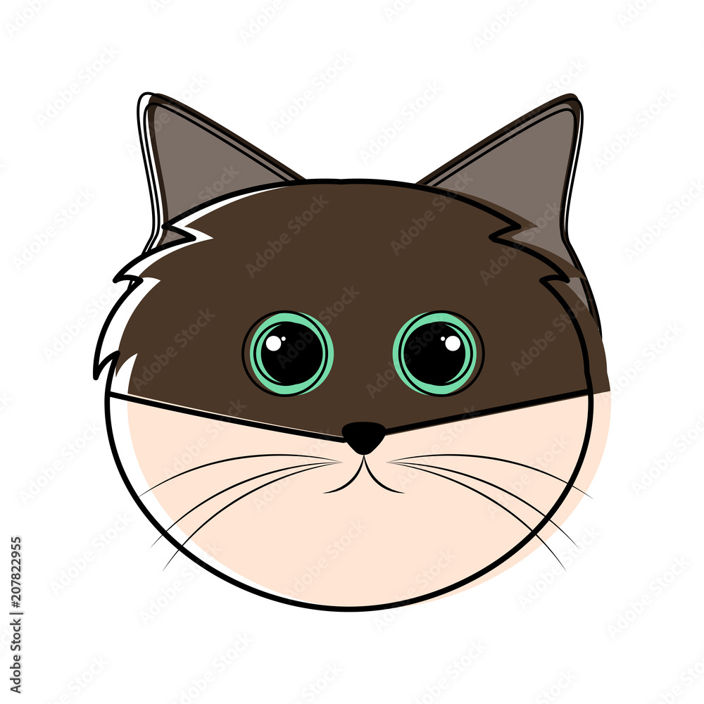 Cute cat avatar sketch