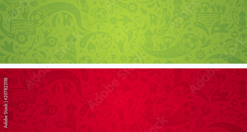 SPORT BANNIÈRE VERTE ET ROUGE