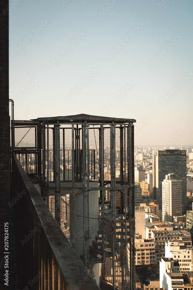 Naklejka premium round emergency stairs