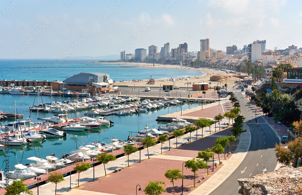 Cityscape and harbour of El Campello. Alicante, Spain Cityscape and harbour of El Campello. Alicante, Spain