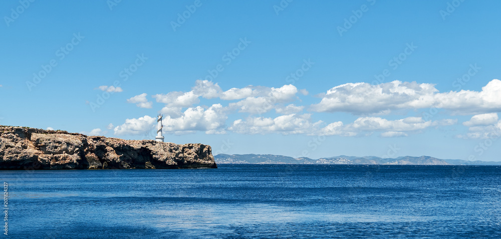 Coastline of Formentera Island. Balearic Islands. Spain