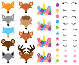 Mix and Match Animal Faces - Create Whimsical Animal Faces by Mix and Matching Heads, Eyes and Accessories