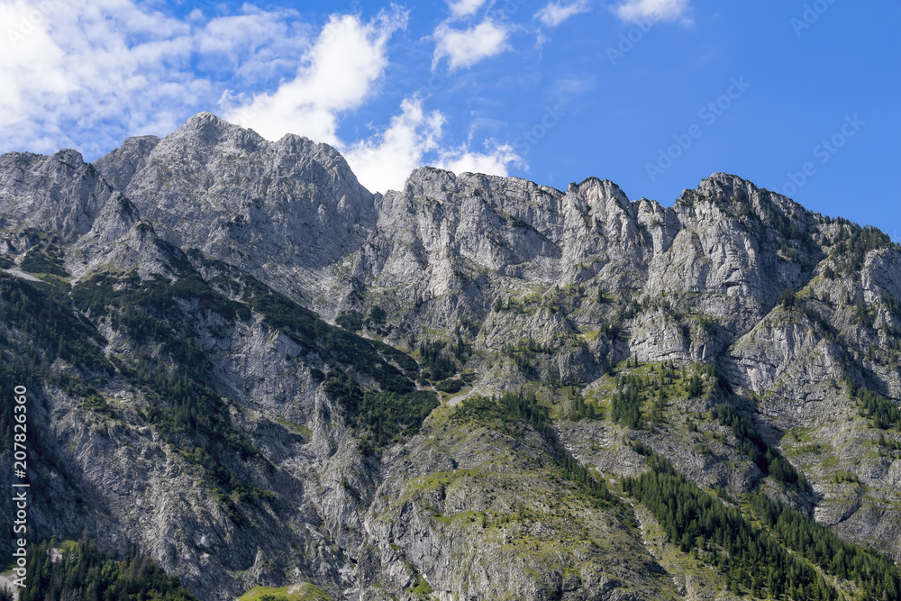 Blick vom Königssee zum Watzmannmassiv