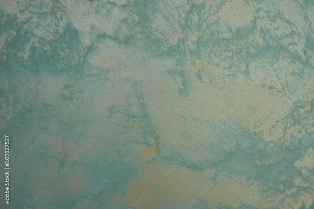 texture turquoise gold. Abstract background Wall