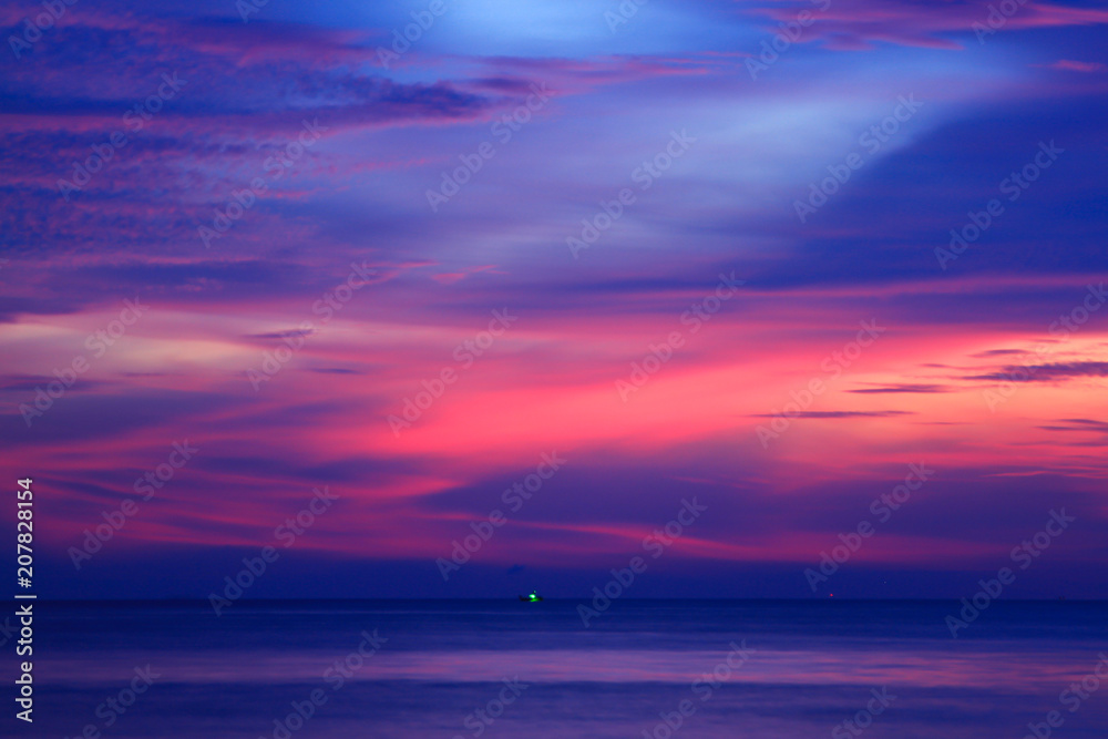 Beautiful sky at twilight time