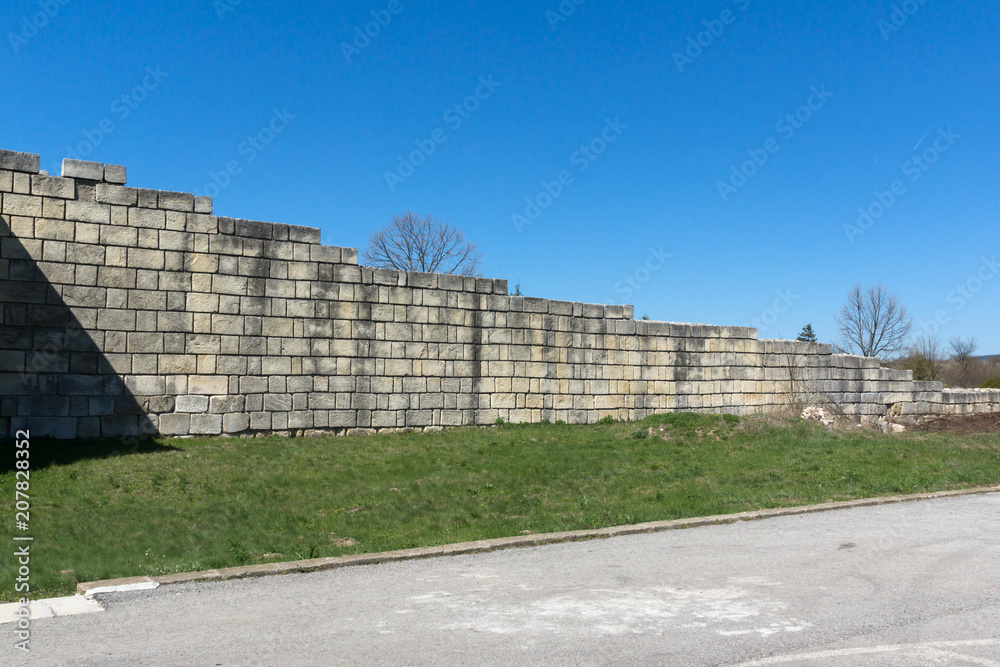 Fototapeta premium Ruins of The capital of the First Bulgarian Empire medieval stronghold Pliska, Shumen Region, Bulgaria